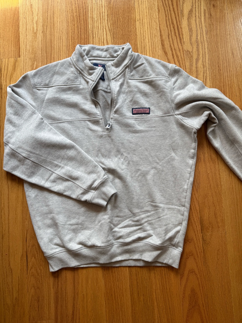 Vineyard Vines Men's Light Gray Zip-Up Pullover
